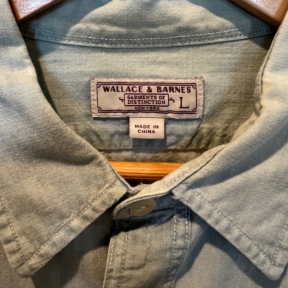 Wallace & Barnes Denim Button Down Shirt - Picture 2 of 3